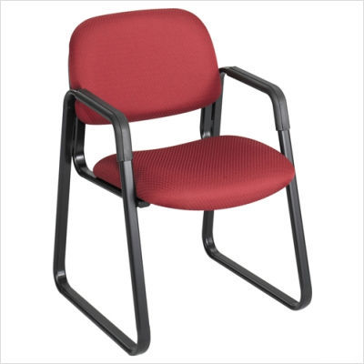 Cava sled base guest chair color: black