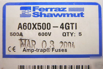 New ge locomotive fuses ferraz A60X500-4GTI 600V 500A