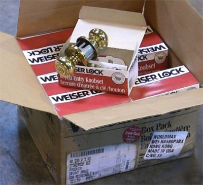 Lot of 24 weiser storeroom key entry door lock knobset 