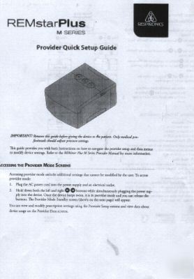 Remstar plus m series cpap set-up guide free shipping