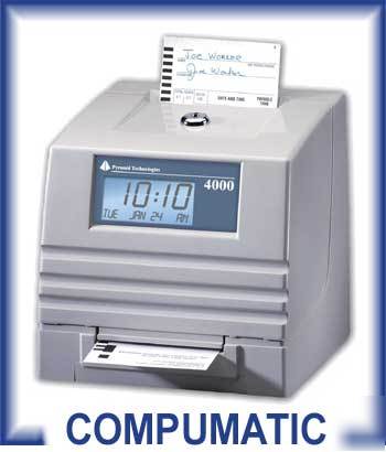 Pyramid 4000 self totaling employee time recorder clock