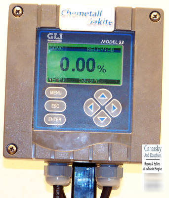 1 used gli 53 20MS/cm flow/totalizer analyzer 1/2 din
