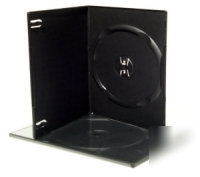 400 slim black single cd dvd storage case movie box 4MM