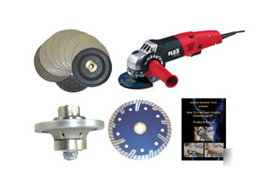 Edge work kit for granite edge profiling/polishing pack