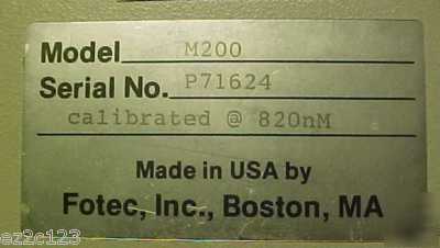Fotec M200 S310 A109 fiber optic test kit & accessories