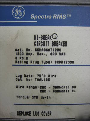 Ge general electric spectra SKHA36AT1200 1200 amp a