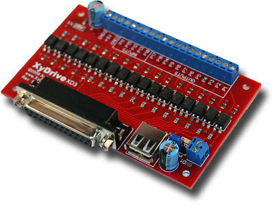 Isolated parallel port breakout board for cnc stepper