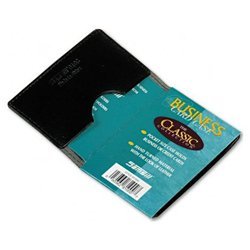 New samsill business card case - vinyl - black 81000