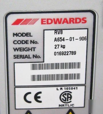 Boc edwards RV8 vane vacuum rotary pump 