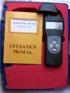 Digital moisture meter wood fiberglass concrete softwar