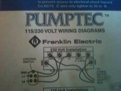 Electronic well pump saver {pump tec by franklin }