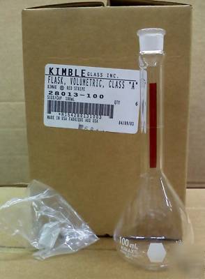 Kimble 28013-100 volumetric flask 100 ml 100ML class a 