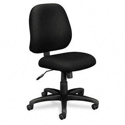 Mid-back task chair w/black fabric upholstery