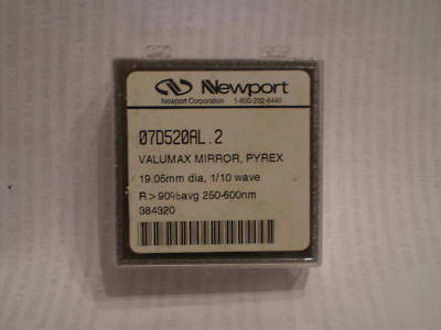 New port round front surface laser mirror new in box 