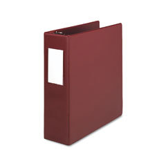 Suede finish vinyl round ring binder w/label holder, 3I