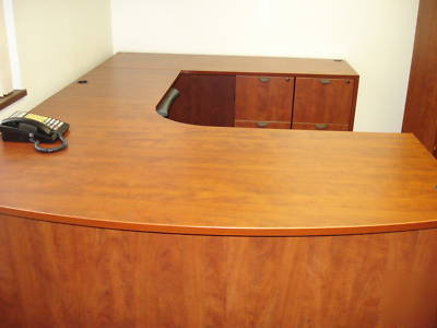 ***executive u-shape desk in cherry by marquis office**