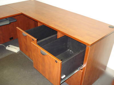 ***executive u-shape desk in cherry by marquis office**
