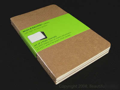 3 pack kraft moleskine cahier pocket plain notebook