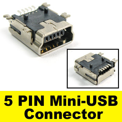 4PCSX 5PIN mini usb-b female connector for MP3 MP4 gps