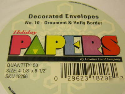 50 decorated envelopes/holiday papers/4 1/8