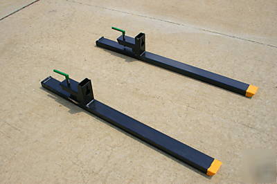 Clamp on loader bucket skid tractor pallet fork chain