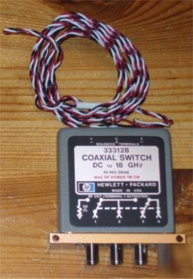 Hp coaxial switch relay type 33312B, dc-18GHZ 24V 50OHM