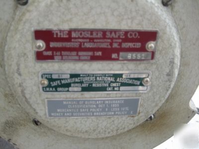 Mosler safe co. x-60 burglary resistive business chest 