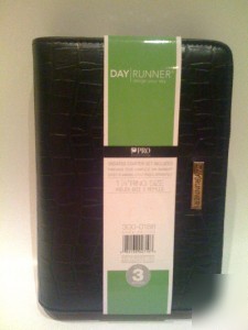 New large 6-ring dayrunner pro organizer planner zipper