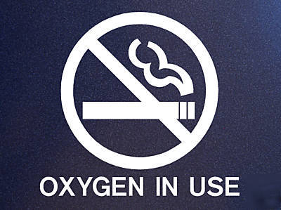No smoking oxygen in use icon sticker sign car decal