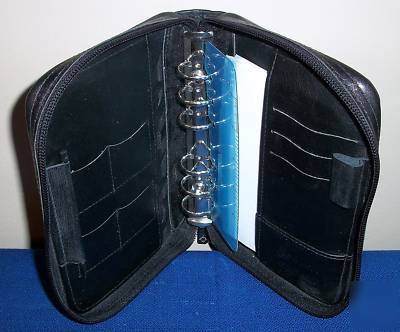 Pocket - black leather 6 ring franklin planner fillers