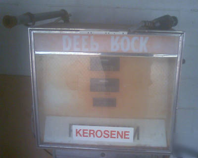 Service station fuel pump and above ground tank 