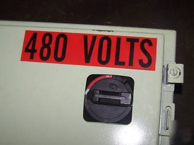 Used hoffman enclosure box cat# a-363010LP w/ disconnec