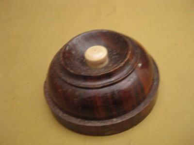 Vintage wooden push button bell push