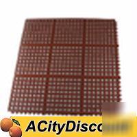 25EA interlocking grease resistant red rubber mat 36X36