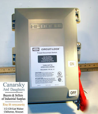 New 1 hubbell FDS30 fused disconnect switch 