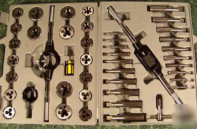 New 45PC tungsten steel tap and die set metric w/ case 