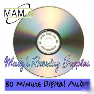Mitsui 80 min digital audio cdr 50 pk gold mastering cd