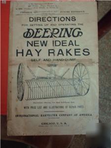 New deering ideal hay rakes self & hand dump
