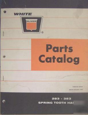 Oliver 283, 383 spring tooth harrows parts manual
