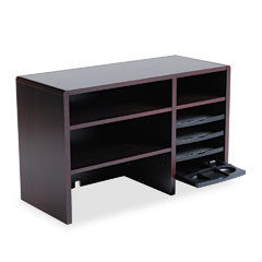 Safco wood desktop organizer