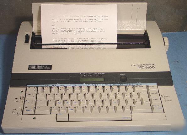Smith corona xd 6600 electronic typewriter w dictionary