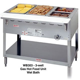 Duke WB304 hot food table, 4 well, 58 3/8