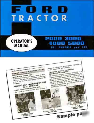 Ford tractor factory owners manual 2000 to 5000 models