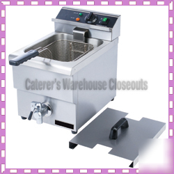 New single deep fryer heavy duty stainless, 208V, 3250W 