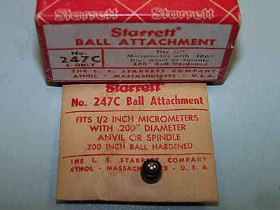 Starrett 247C ball fits .200 dia. anvils 51176