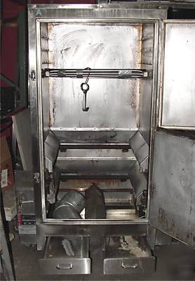 York natural gas barbecue cooker smoker pig roaster