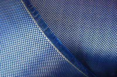 Blue/white pw kevlar hybrid cloth, 50