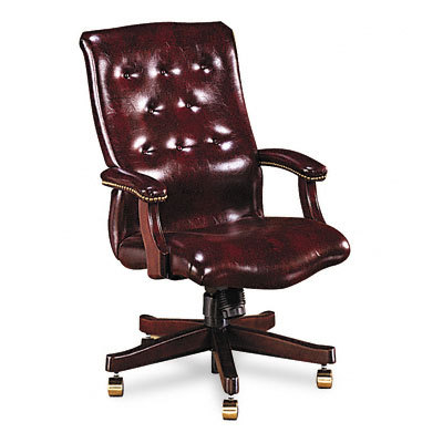 6540 series swivel chair with burgundy vinyl upholstery