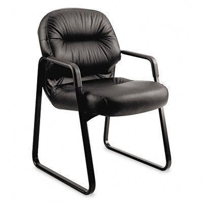 Hon 2090 guest office arm chair black leather