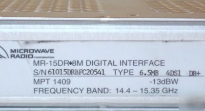 Microwave mr-15DR+8M digital interface 14.4 - 15.35GHZ